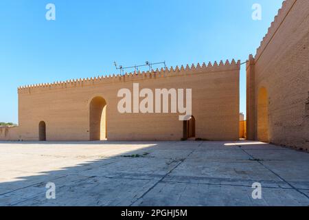 Babylon, Iraq - Feb 11, 2023: Close-up View of what is believed to be Nebuchadnezzar's Palace. Stock Photo