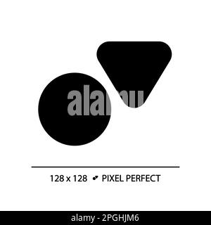 Public toilets pixel perfect black glyph icon Stock Vector