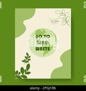 Zero waste infographic vector poster card. Environment care visualization Stock Vector