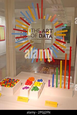 The Art of Data - making Sense of the world exhibition, at Bletchley Park, Sherwood Drive, Milton Keynes, Buckinghamshire, England, UK, MK3 6EB Stock Photo