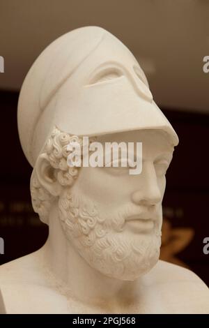 Pericles statue at athens war museum Stock Photo