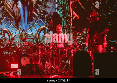 Salmo perform live in Milan at Mediolanum Forum Stock Photo