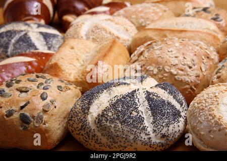 various fresh bread rolls Stock Photo