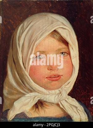 Little girl from Hornbæk 1875 by  Peder Severin Kroyer Stock Photo