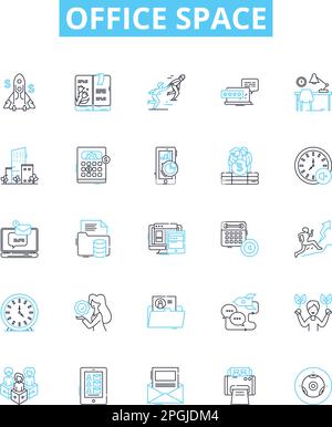 Office workflow line icons signs set. Design collection of Workflow ...