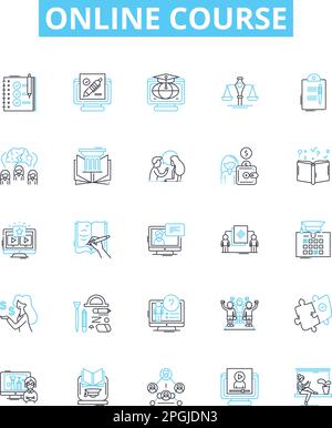 Lessons icons, line symbols, web signs, vector set, isolated ...