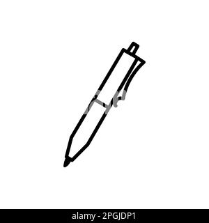 Ballpoint outline illustration vector isolated. Pen icon. ballpoint icon. Stock Vector