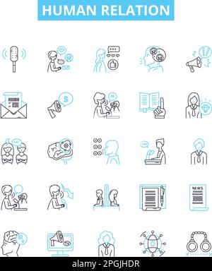 relation harmony line icon, outline symbol, vector illustration ...