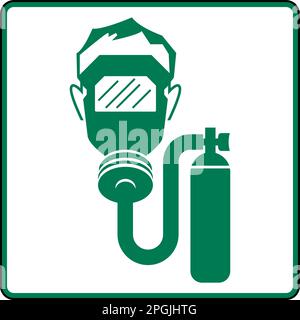 Self-Contained Breathing Apparatus Sign Stock Vector