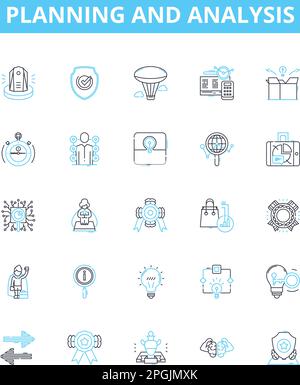 Measurement and calculations line icon concept. Measurement and ...