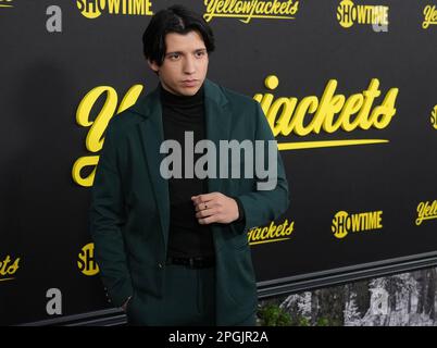 Kevin Alves arrives at the Showtime's YELLOWJACKETS Season 2 World Premiere held at the TCL Chinese Theatre in Hollywood, CA on Wednesday, March 22, 2023. (Photo By Sthanlee B. Mirador/Sipa USA) Stock Photo