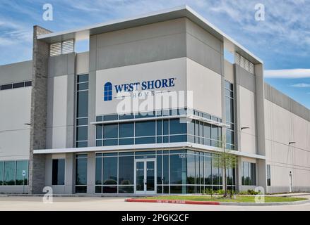 Houston, Texas USA 03-19-2023: West Shore Home business exterior in Houston, TX. American home improvement company. Stock Photo