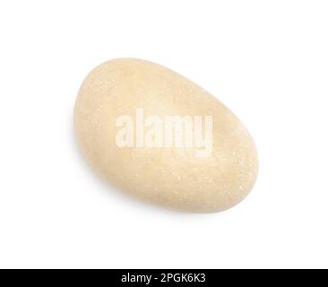 Light spa stone isolated on white, top view Stock Photo