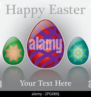 Easter Background or Card Template Stock Vector