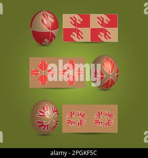 Easter Eggs and Ornamental Patterns Stock Vector