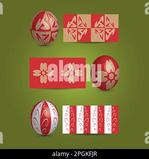 Easter Eggs and Ornamental Patterns Stock Vector