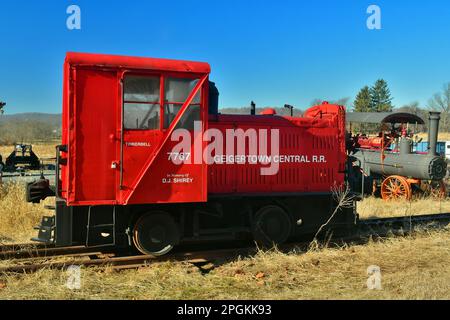 Collection of abandoned railroad rolling stock Stock Photo