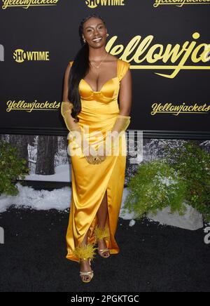 Nia Sondaya arriving to Showtime's "Yellowjackets" Season 2 World