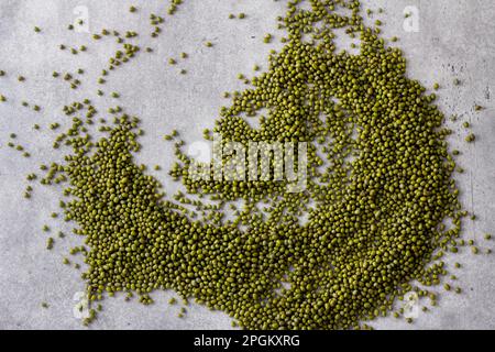 Beans mung bean, background or texture, top view Stock Photo