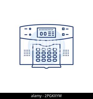 Alarm system color line icon. Motion detector keypad. Household appliance Stock Vector