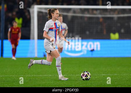 Rome, Italy. 21st Mar, 2023. Caroline Graham Hansen of FC Barcelona during the Quarter-finals, 1st leg UEFA Women's Champions League between A.S. Roma and FC Barcelona on March 21, 2023 at the Stadio Olimpico in Rome. (Photo by Domenico Cippitelli/Pacific Press) Credit: Pacific Press Media Production Corp./Alamy Live News Stock Photo