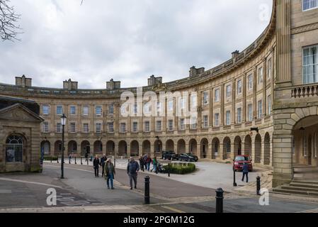 The Ensana Buxton Crescent Hotel in the Peak District town of Buxton, Derbyshire Stock Photo