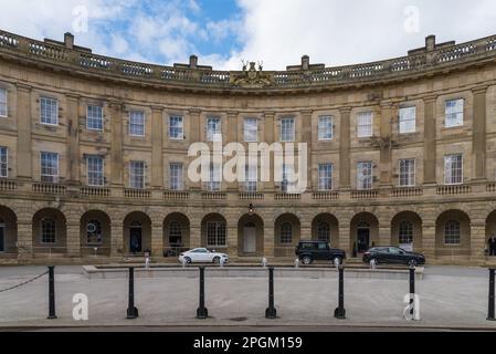 The Ensana Buxton Crescent Hotel in the Peak District town of Buxton, Derbyshire Stock Photo