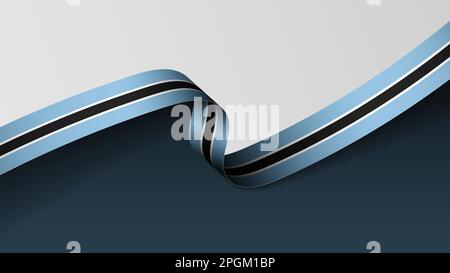 Botswana ribbon flag background. Element of impact for the use you want to make of it. Stock Vector