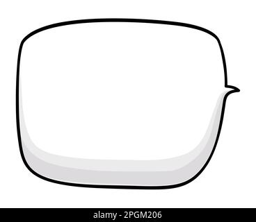 Template with simple speech balloon -or bubble- in cartoon style over white background. Stock Vector