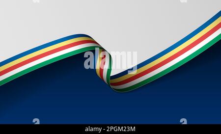 Seychelles ribbon flag background. Element of impact for the use you ...
