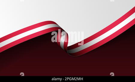 Peru ribbon flag background. Element of impact for the use you want to make of it. Stock Vector