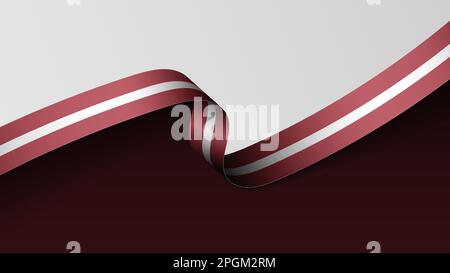 Latvia ribbon flag background. Element of impact for the use you want to make of it. Stock Vector