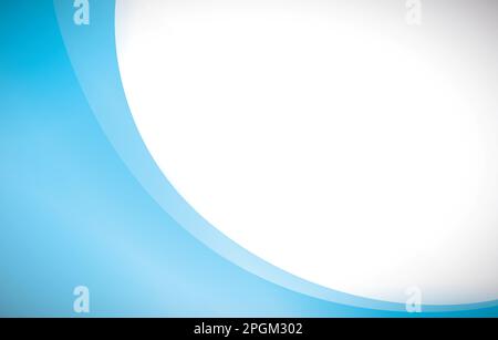 Banner template with abstract blue waves and white space in gradient effect. Stock Vector