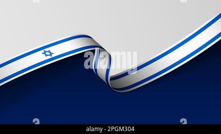 Israel ribbon flag background. Element of impact for the use you want to make of it. Stock Vector