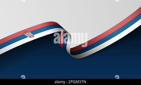 Serbia ribbon flag background. Element of impact for the use you want to make of it. Stock Vector