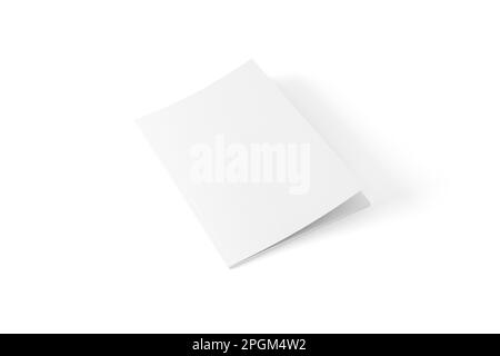 A4 Vertical Brochure; Magazine; Catalog Mockup. 3D Rendering Stock Photo