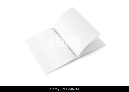 A4 Vertical Brochure; Magazine; Catalog Mockup. 3D Rendering Stock Photo