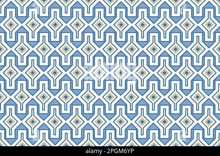 Blue covering fabric geometric jacquard texture seamless 20940