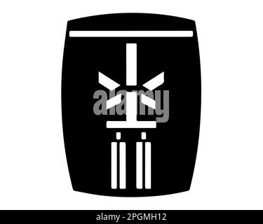 black minimalist african drum icon. flat vector illustration. Stock Vector