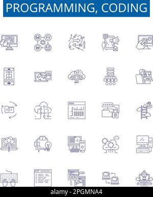 End user line icons collection. Consumer, Customer, Client, User ...