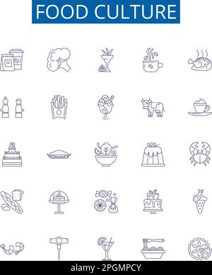 Traditional recipes line icons collection. Heirloom, Authentic, Rustic ...