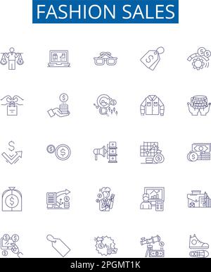 Clothing designer line icons, signs, vector set, outline illustration ...