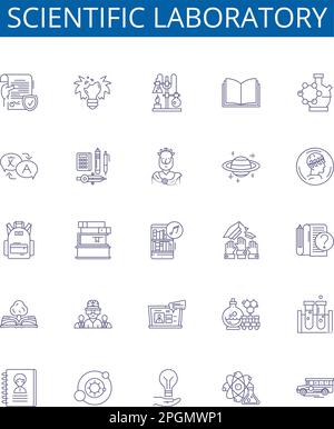 Chemicals line vector icons and signs. Solvents, Compounds, Compounds ...