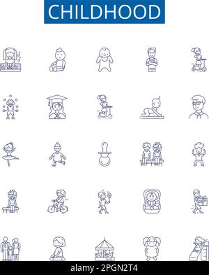Outdoor adventures line icons signs set. Design collection of Trekking ...