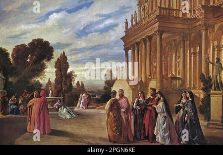 Feuerbach Anselm Garten Des Ariost Stock Photo Alamy