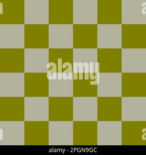 Seamless vector graphic of light and dark olive green squares in the styles of a chessboard Stock Vector