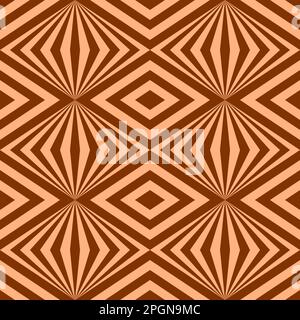 Seamless coffee and cream vector graphic of a repeating pattern of chevron shapes Stock Vector