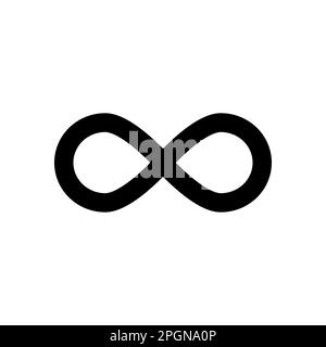 Monochrome vector graphic of an infinity sign. This could be used in the teaching of maths at primary or secondary level Stock Vector