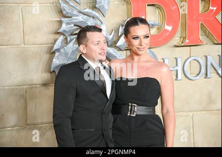 Megan Bolton and guest UK Premiere of Dungeons & Dragons: Honor Among Thieves, London, UK. Photo taken on the 23 March 2023. Credit: See Li/Picture Capital/Alamy Live News Stock Photo