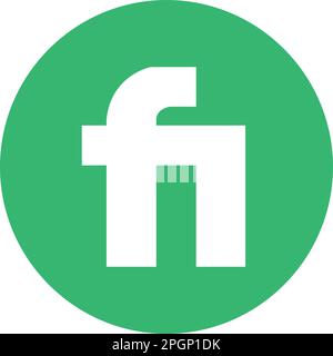 Fiverr app icon freelancing market is perfect for use in any mobile app-related project. Modern design with the iconic Fiver logo in a clean. Use it o Stock Vector